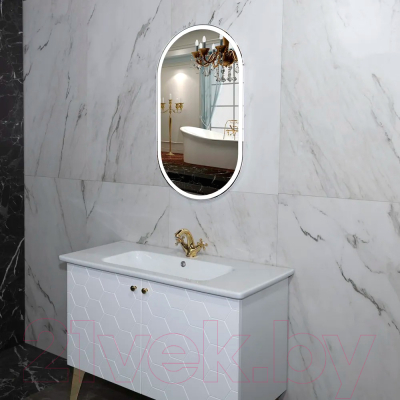 Зеркало Пекам Iva 1 45x90 / Iva1-45x90B (с подсветкой и бесконтактным сенсором)