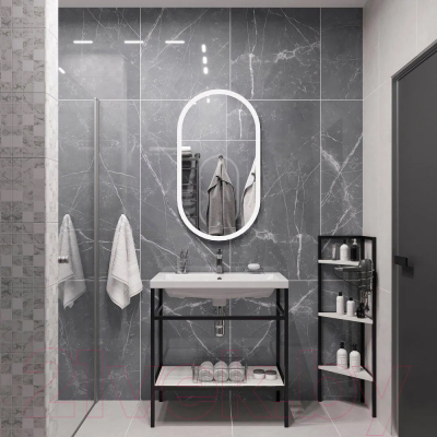 Зеркало Пекам Iva 45x90 / Iva-45x90s (с подсветкой, с сенсором на прикосновение)