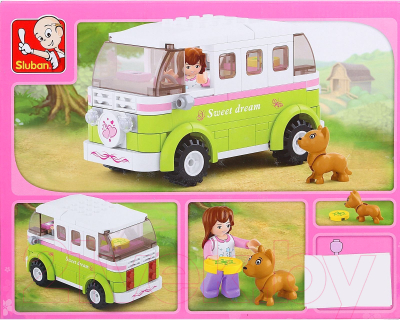Конструктор Sluban Розовая мечта: минивэн для путешествий / 1277360