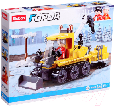 Конструктор Sluban Город Снегоуборщик с эвакуатором / 9019779 - фото