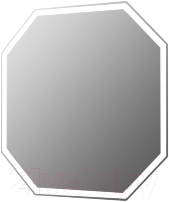 Зеркало Пекам Octagon 100x80 / octagon-100x80dcl (с подсветкой, с сенсором на взмах руки, часами) - фото