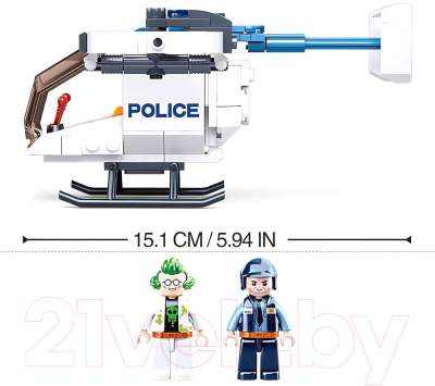 Конструктор Sluban Полиция Вертолет / 6958187