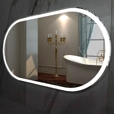 Зеркало Пекам Iva 1 90x45 / Iva1-90x45 (c подсветкой, с механической клавишей включения)