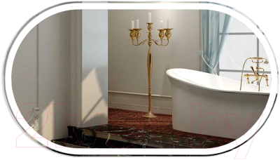 Зеркало Пекам Iva 1 102.5x52.5 / Iva1-102.5x52.5 (c подсветкой, с механической клавишей включения) - фото