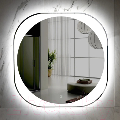 Зеркало Пекам Anna 80x80 / anna-80x80B (с подсветкой, с бесконтактным сенсором)
