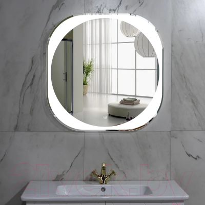 Зеркало Пекам Anna 80x80 / anna-80x80B (с подсветкой, с бесконтактным сенсором)