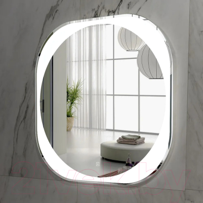 Зеркало Пекам Anna 80x80 / anna-80x80B (с подсветкой, с бесконтактным сенсором)