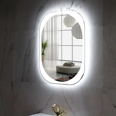 Зеркало Пекам Anna 60x80 / anna-60x80s (с подсветкой, с сенсором на прикосновение)