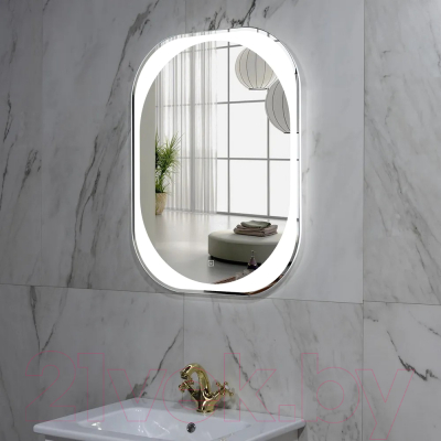 Зеркало Пекам Anna 60x80 / anna-60x80s (с подсветкой, с сенсором на прикосновение)