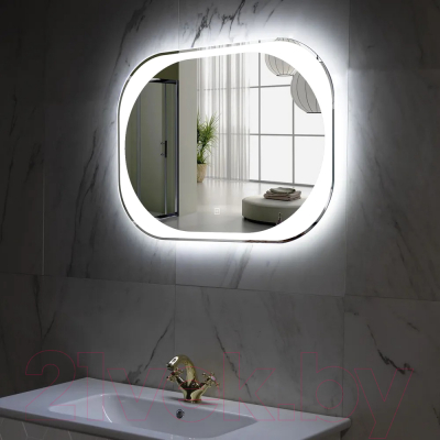 Зеркало Пекам Anna 80x60 / anna-80x60s (с подсветкой, с сенсором на прикосновение)