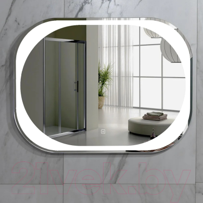 Зеркало Пекам Anna 80x60 / anna-80x60s (с подсветкой, с сенсором на прикосновение)