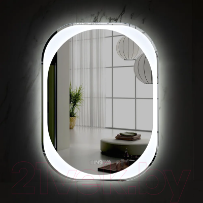 Зеркало Пекам Anna 60x80 / anna-60x80spcl (подсветка, двойной сенсор на прикосновение, подогрев, часы)