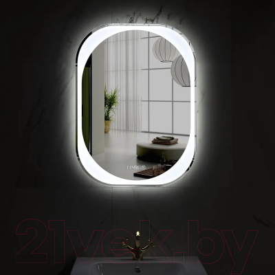 Зеркало Пекам Anna 60x80 / anna-60x80spcl (подсветка, двойной сенсор на прикосновение, подогрев, часы)