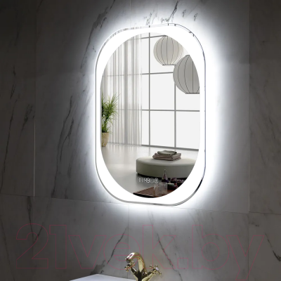 Зеркало Пекам Anna 60x80 / anna-60x80spcl (подсветка, двойной сенсор на прикосновение, подогрев, часы)