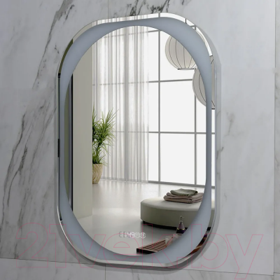 Зеркало Пекам Anna 60x80 / anna-60x80spcl (подсветка, двойной сенсор на прикосновение, подогрев, часы)