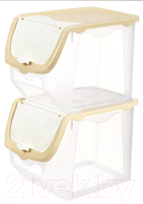 Набор контейнеров El Casa 506 / 640342_2 (2шт, прозрачный/бежевый)