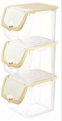 Набор контейнеров El Casa 506 / 640342_3 (3шт, прозрачный/бежевый)