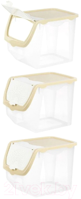 Набор контейнеров El Casa 506 / 640342_3 (3шт, прозрачный/бежевый)