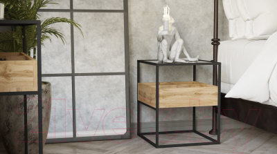 Прикроватная тумба Калифорния мебель Кассо (дуб вотан)