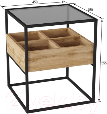 Прикроватная тумба Калифорния мебель Кассо (дуб вотан)