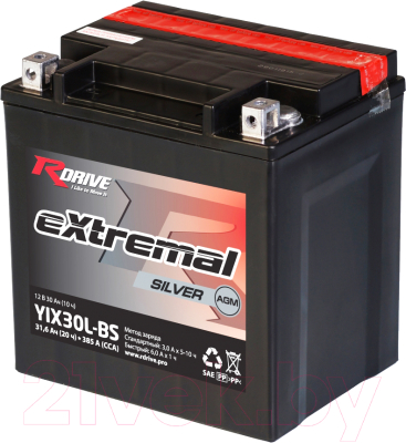 Мотоаккумулятор RDrive eXtremal Silver YIX30L-BS - фото