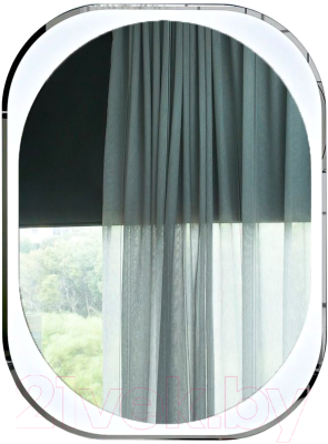 Зеркало Пекам Anna 60x80 / anna-60x80scl (с подсветкой, с сенсором на прикосновение, часами) - фото