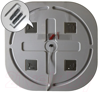 Зеркало Пекам Anna 80x80 / anna-80x80scl (с подсветкой, с сенсором на прикосновение, часами)