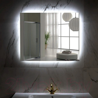 Зеркало Пекам Greta Fly 110x80 / GretaFly-110x80 (с подсветкой, с механической клавишей)