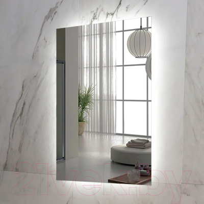 Зеркало Пекам Greta Fly 80x110 / GretaFly-80x110 (с подсветкой, с механической клавишей)