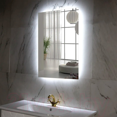 Зеркало Пекам Greta Fly 80x110 / GretaFly-80x110 (с подсветкой, с механической клавишей)