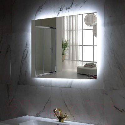 Зеркало Пекам Greta Fly 140x80 / GretaFly-140x80 (с подсветкой, с механической клавишей)