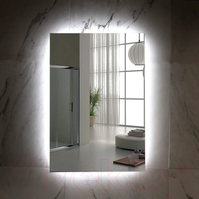 Зеркало Пекам Greta Fly 80x140 / GretaFly-80x140 (с подсветкой, с механической клавишей)