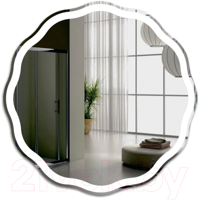 Зеркало Пекам Roma 70x70 / roma-70x70 (с подсветкой, с механической клавишей) - фото