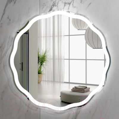 Зеркало Пекам Roma 70x70 / roma-70x70 (с подсветкой, с механической клавишей)