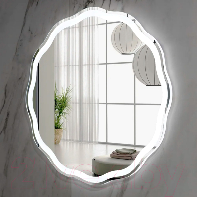 Зеркало Пекам Roma 70x70 / roma-70x70 (с подсветкой, с механической клавишей)