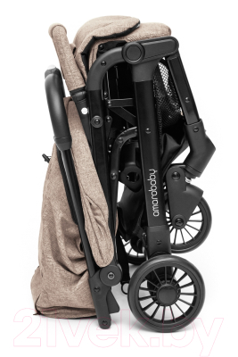 Детская прогулочная коляска Amarobaby Voyager / AB22-10VOYAGER/12 (коричневый)