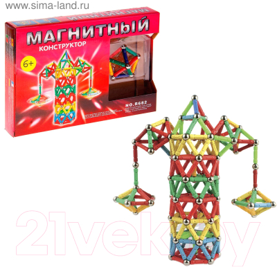Конструктор магнитный Sima-Land Веселая карусель / 465805