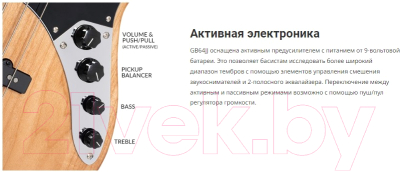 Бас-гитара Cort GB64JJ-BK