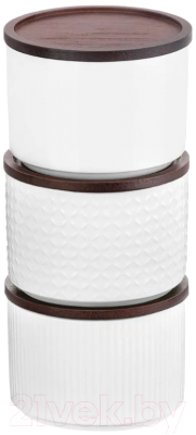 Набор емкостей для хранения Elan Gallery Микс / 540748 (3шт, белый)