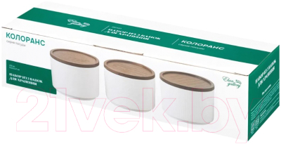 Набор емкостей для хранения Elan Gallery Микс / 540748 (3шт, белый)