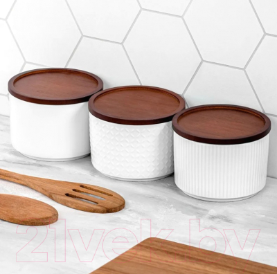 Набор емкостей для хранения Elan Gallery Микс / 540748 (3шт, белый)