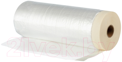 Пленка строительная Unibob С малярной лентой 2.7x20 10мкн + диспенсер / 78981