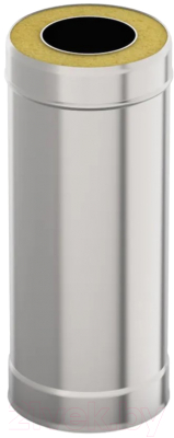 Труба дымохода UMKPRO 1м 115х200 AISI 439/439 1мм/0.5мм (К) - фото