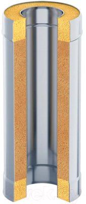 Труба дымохода UMKPRO 1м 200х280 439/439 1мм/0.5мм (К)