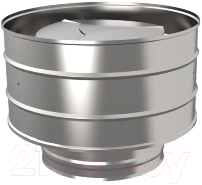 Дефлектор для дымохода UMKPRO 120х200 AISI 439/439 0.5мм/0.5мм (К) 230мм тип-2 с дефлектором - фото