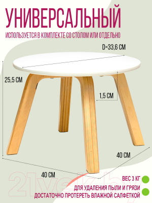 Табурет-подставка Millwood D33.6x25.5