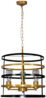 Люстра Элетех Абелла 231 НСБ 01-3х60-167 Е27 / 1005405102 (черный/золото)