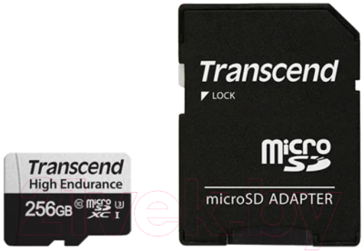 Карта памяти Transcend microSDXC UHS-I U1 U3 256GB + адаптер (TS256GUSD350V) - фото