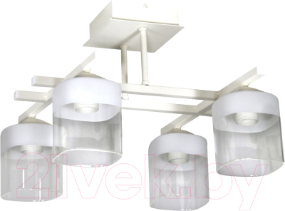 Люстра Элетех Базиль 141 НПБ 01-4х60-124 Е27 / 1005404980 (белый муар)