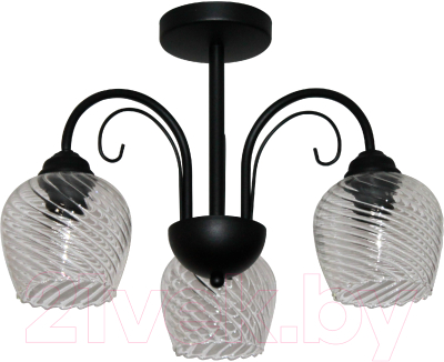 Люстра Элетех Берта 131 НСБ 01-3х60-158 Е27 / 1005404982 (черный муар) - фото